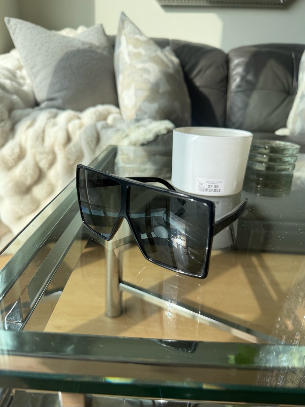 Saint Laurent Betty Square Oversized Sunglasses